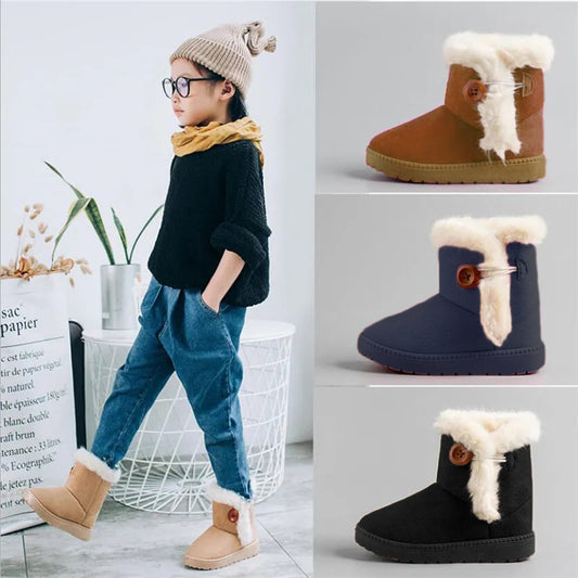 Mignonnes et confortables : bottes à fermeture à boutons pour garçons et filles 