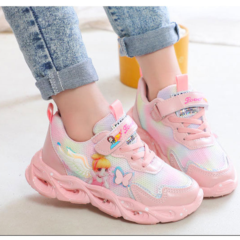 2022 New Breathable Girls LED Lighting Shoes Casual Sports Shoes