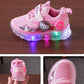 Glowing Cat Girls' Sneakers: A Purrfect Mix of Style and Fun with LED Lights and Cute Cat Prints - IRRAKIDS