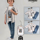 Ensemble de mode pour enfants Triple Threat : jean, t-shirt imprimé cool et haut boutonné tendance