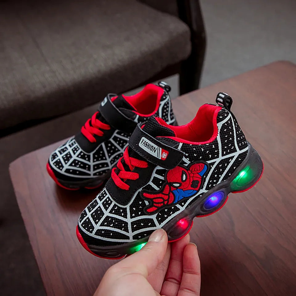 Superhero-Inspired LED Light-Up Shoes for Kids