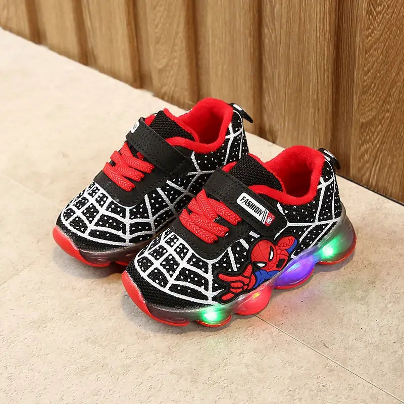 Superhero-Inspired LED Light-Up Shoes for Kids