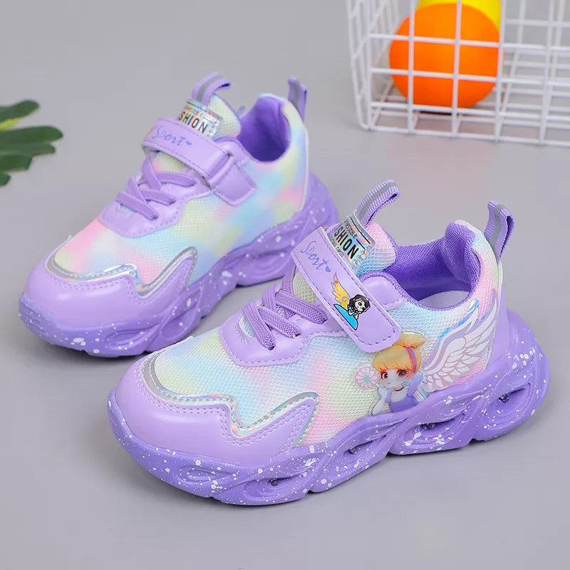 2022 New Breathable Girls LED Lighting Shoes Casual Sports Shoes