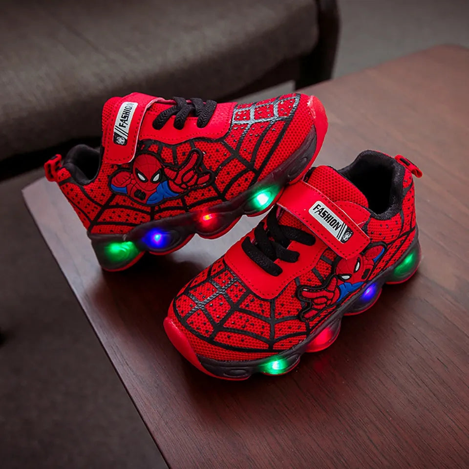 Superhero-Inspired LED Light-Up Shoes for Kids