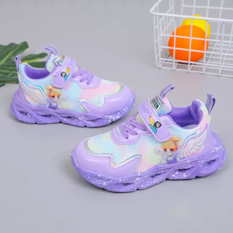 2022 New Breathable Girls LED Lighting Shoes Casual Sports Shoes