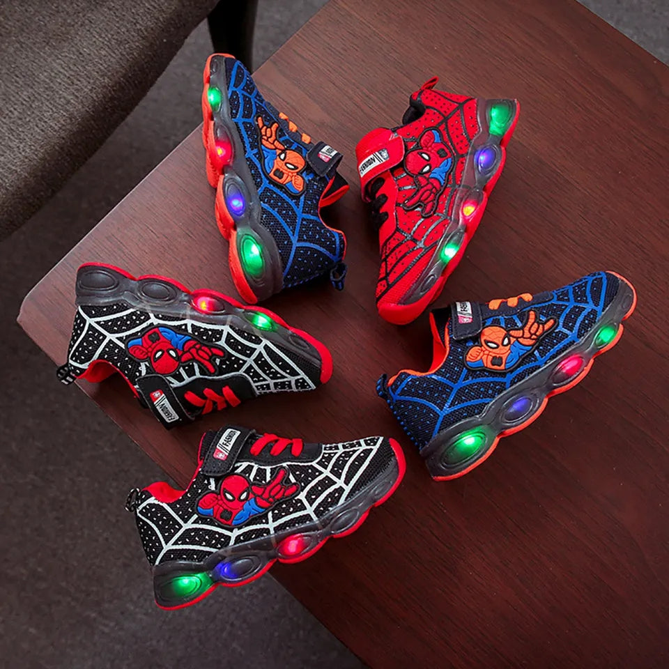 Superhero-Inspired LED Light-Up Shoes for Kids