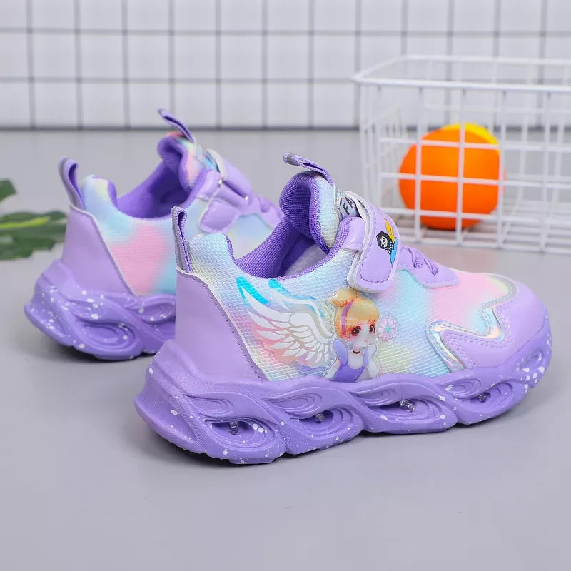 2022 New Breathable Girls LED Lighting Shoes Casual Sports Shoes