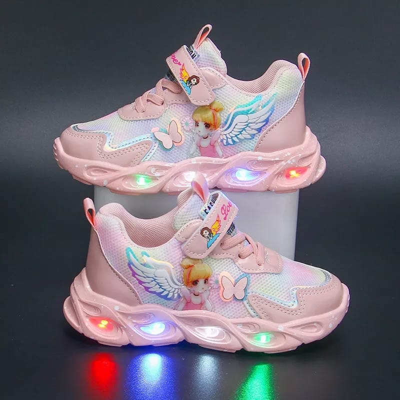 2022 New Breathable Girls LED Lighting Shoes Casual Sports Shoes