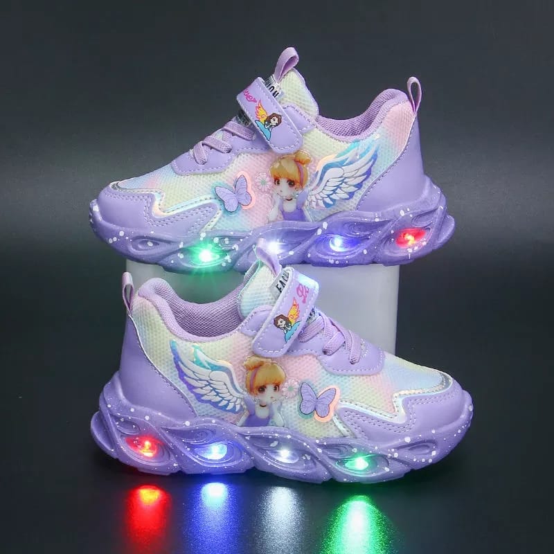 2022 New Breathable Girls LED Lighting Shoes Casual Sports Shoes